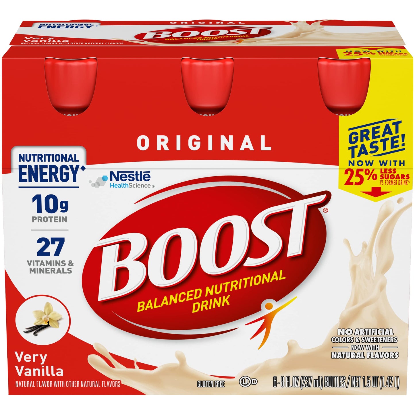 Boost Original Nutritional Energy Balanced Nutritional Drink (6 Count (Pack of 2), Vanilla)