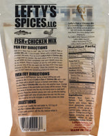 Lefty's Spices Fish N' Chicken Mix for Oven, Pan or Deep Fry 16oz Bag (Pack of 3) Chose Flavor Below (Spicy)