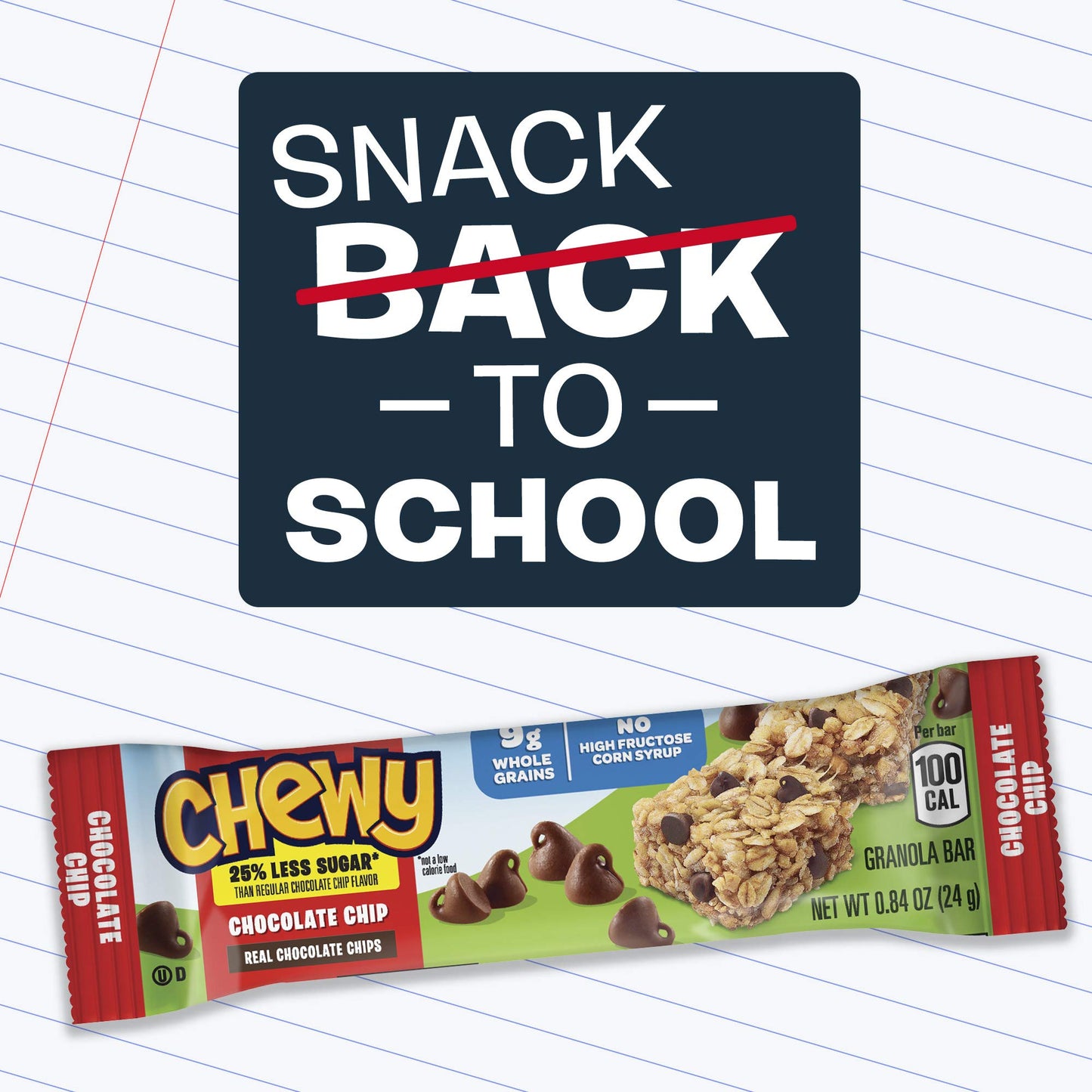 Quaker Chewy Granola Bar Variety Pack, 0.84 Oz, 18 Ct
