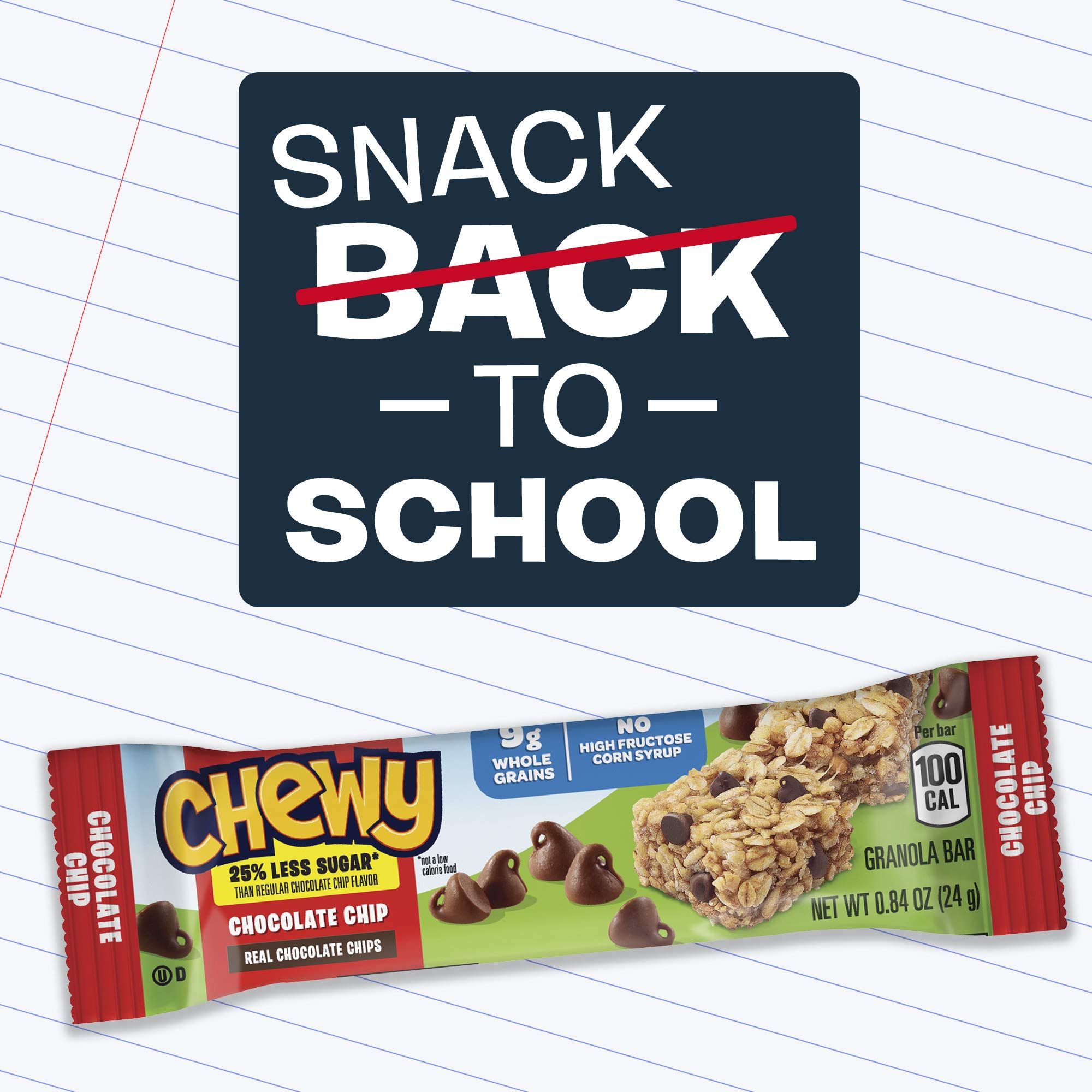 Quaker Chewy Granola Bar Variety Pack, 0.84 Oz, 18 Ct