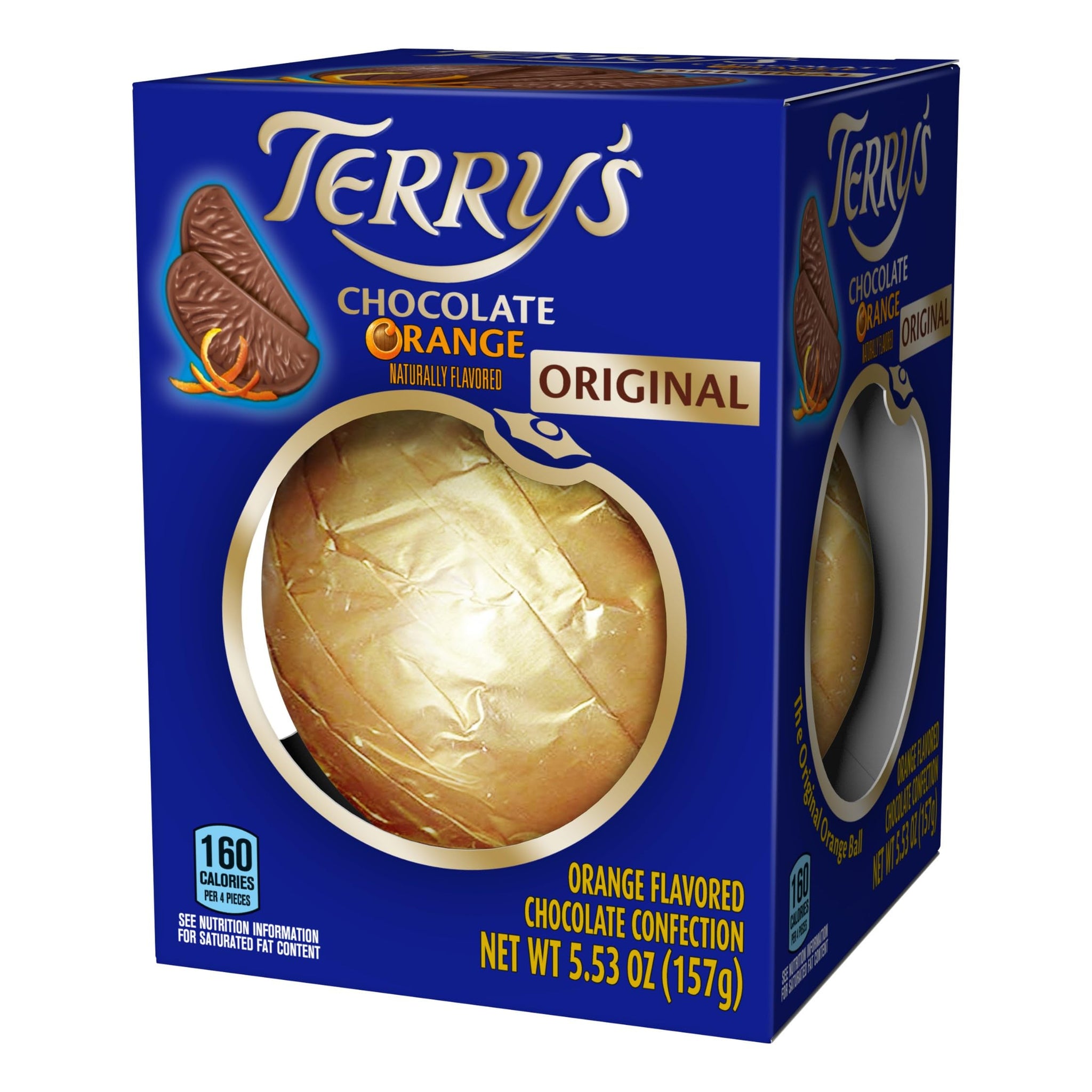 Terry's Milk Chocolate Orange 5.53 oz | Stocking Stuffer and Party Favor | Break Apart Chocolate Ball with Real Orange Oil | Holiday Favorite
