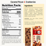 Taos Bakes - Caramel Pecan + Cranberries - Breakfast Bars - 5g Fiber & Gluten Free - Healthy Snacks for Adults - Filled with Pecans, Cranberries
