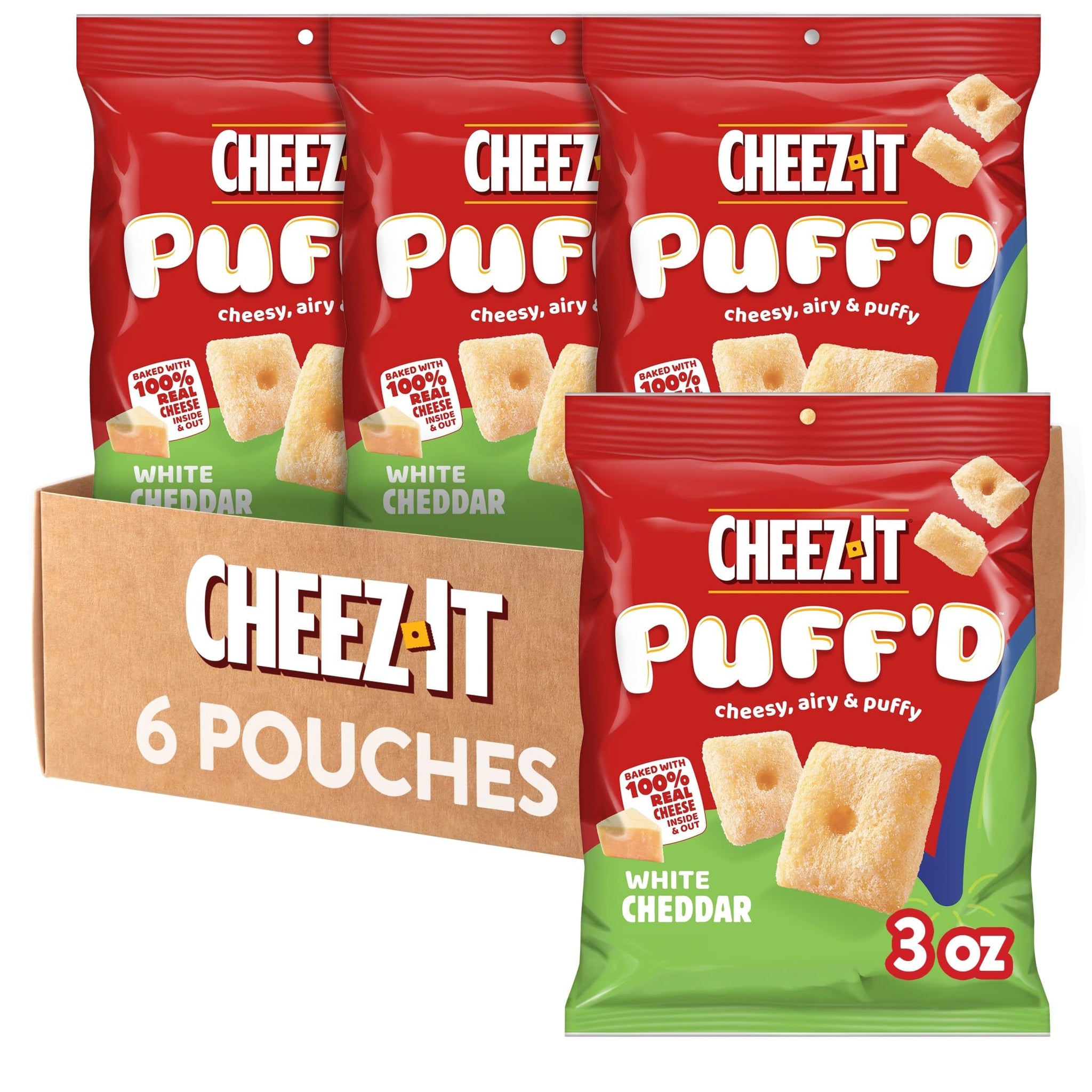 Cheez-It Puff'd White Cheddar, 3 Ounce Each, 6 Count
