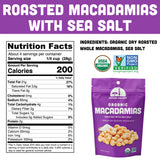 Mavuno Harvest Organic Roasted Macadamia Nuts with Sea Salt | Dry Roasted Whole Macadamia Nuts | Vegan, Non GMO Healthy Snacks for Kids and Adults |