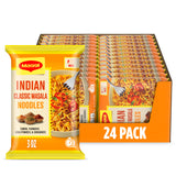 Maggi Indian Classic Masala Noodles, Instant Noodles, 3 Min Indian Noodles, Mildly Spicy, 24Pk