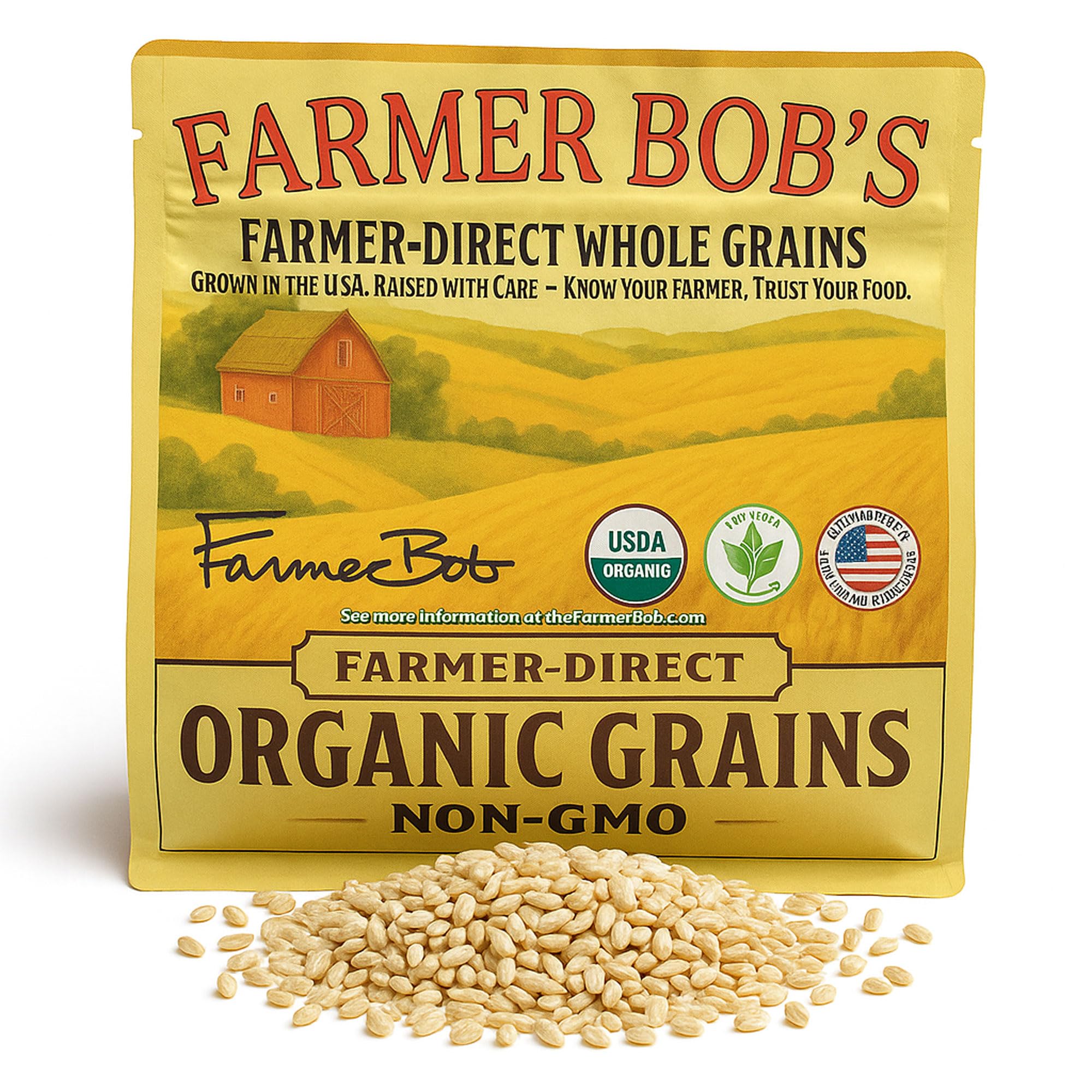 Organic Dehulled Barley 2lb Bag