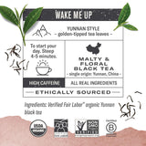 Numi Organic Tea Chinese Breakfast, 18 Count Box Of Tea Bags (Pack Of 6), Yunnan Black Tea