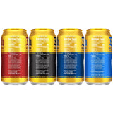 Liquid Death Iced Tea - O.G. Variety, Less Sugar*, Boost of Caffeine, B Vitamins, No Artificial Sweeteners, 4 Flavors: Tea/Lemonade, Rest in Peach