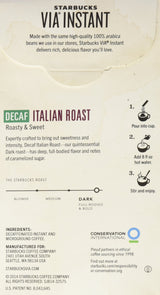 Starbucks VIA Decaf Italian Coffee 12 packets, 0.11 ounce