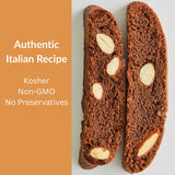 DeLallo Chocolate Almond Biscotti Cookies, Twice-Baked Authentic Italian Recipe, All Natural Tuscany Biscuits with Rich Cocoa and Sweet Almonds