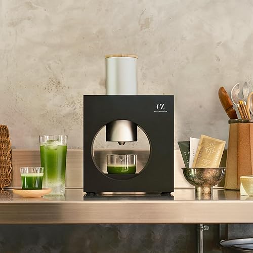 Matcha Maker Starter Kit/Sumi Black - an innovative at-home Matcha Machine that produces freshly ground matcha from organic Japanese tea leaves