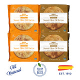 Ines Rosales Tortas Bundle - 2 Cinnamon + 2 Orange - Handcrafted Spanish Olive Oil Tortas, Flavorful Citrus and Spiced Delight