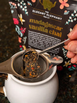 Madagascar Vanilla Chai Tea, Organic Loose Leaf Chai Tea - Black Tea with Chai Spice Blend - Great Hot or Iced Chai Latte - 8 oz Resealable Bag (Makes