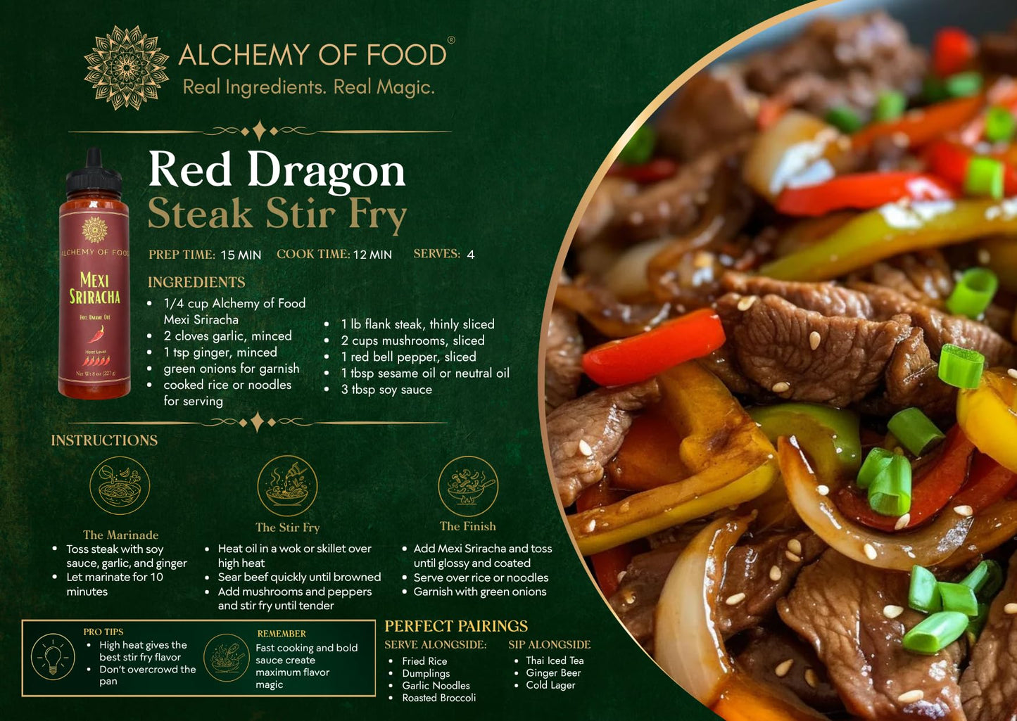 Alchemy of Food Mexican Sriracha, Garlic Chili Hot Sauce Condiment for Sushi & Asian Cuisine, No Artificial Preservatives, Chef-Crafted with Rice