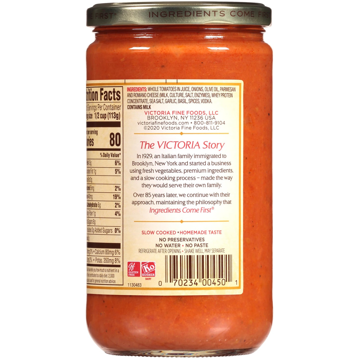 Victoria Vodka Sauce, 25 Ounce
