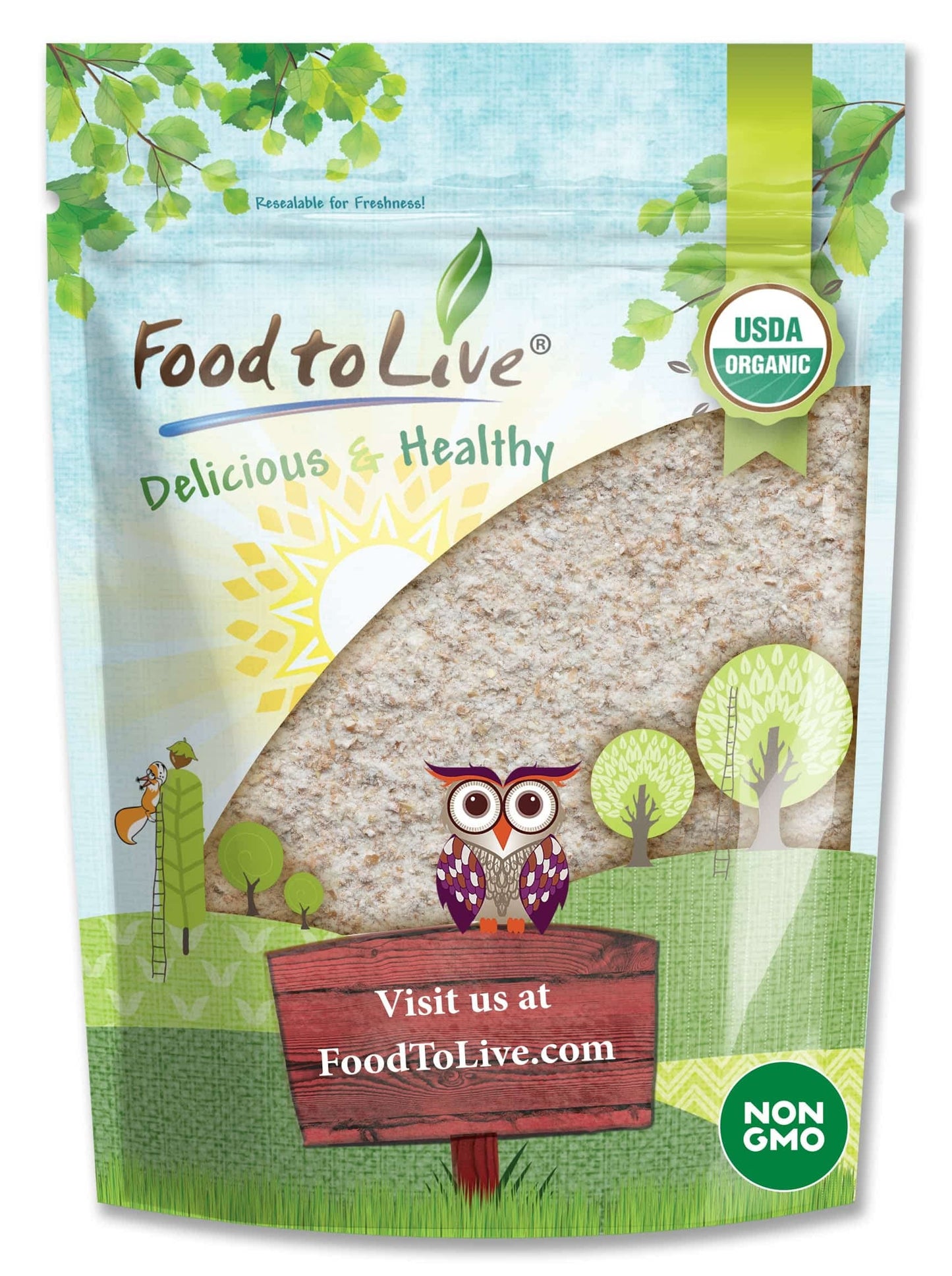 Food to Live Organic Whole Wheat Bread Flour, 4 Pounds Whole Grain, Stone Ground, Unbleached, Non-GMO, Kosher, Unbromated, Raw, Vegan, Bulk, Product