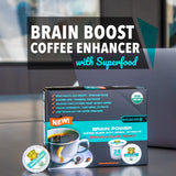 SOLLO Brain Power Dark Coffee Pods MCT & Essential nutrition, Nootropic Brain Booster, For Memory & Focus Compatible with 2.0 K-Cup Keurig Brewers, 24