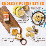 PBfit 8 Ounce Organic Peanut Butter Powder, Powdered Peanut Spread from Real Roasted Pressed Peanuts, 7g of Protein 7% DV, Gluten-Free, 60 calories