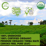 Organic Yerba Mate Loose Leaf Tea - Unsmoked Traditional South American Mate - Natural Energy & Focus - USDA Certified - Premium Aged Leaves - 14 oz.