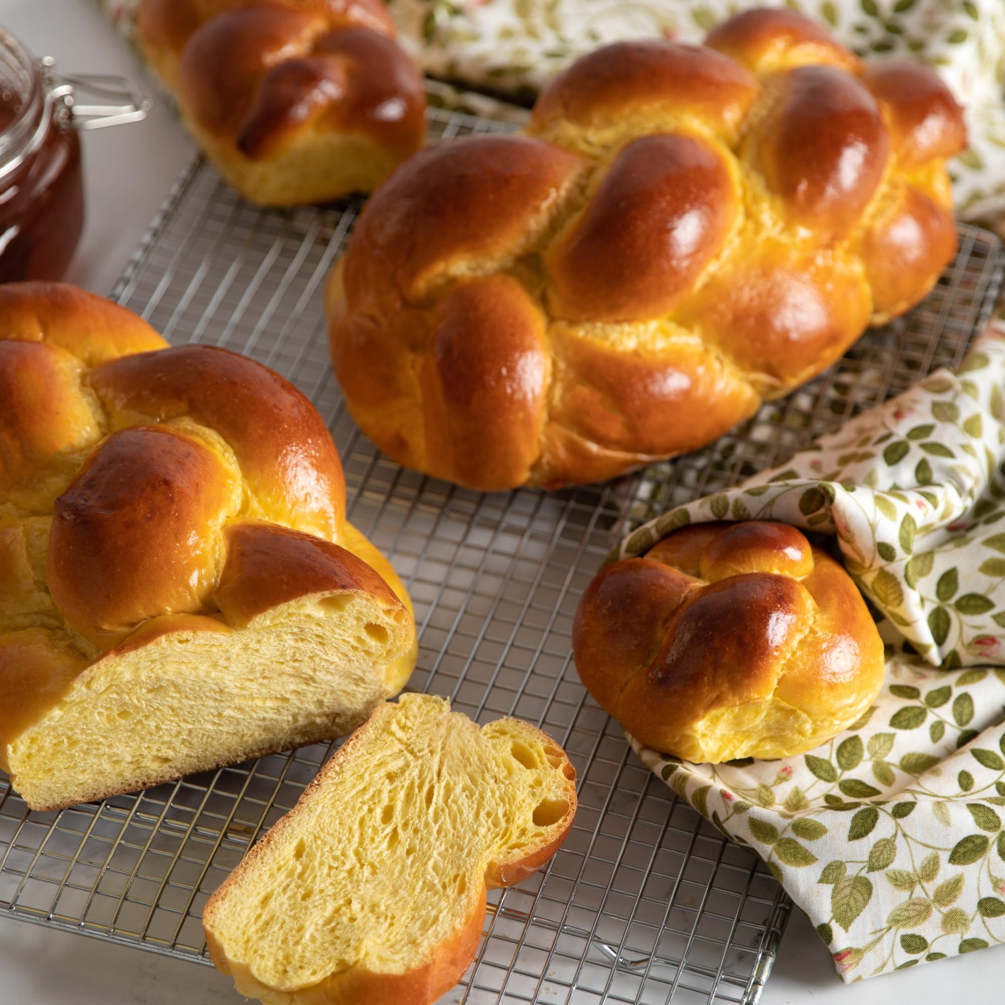 Kosher Braided Challah Rolls | Traditional, Fresh & Delicious | Great for Shabbat or any Holiday | Kosher, Dairy & Nut Free | 2-13 oz Packs with 6