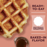 Eggo Frozen Belgian-Style Street Waffles, Frozen Breakfast, Breakfast Food, Buttery Maple Flavor, 7.76oz Box (4 Waffles)
