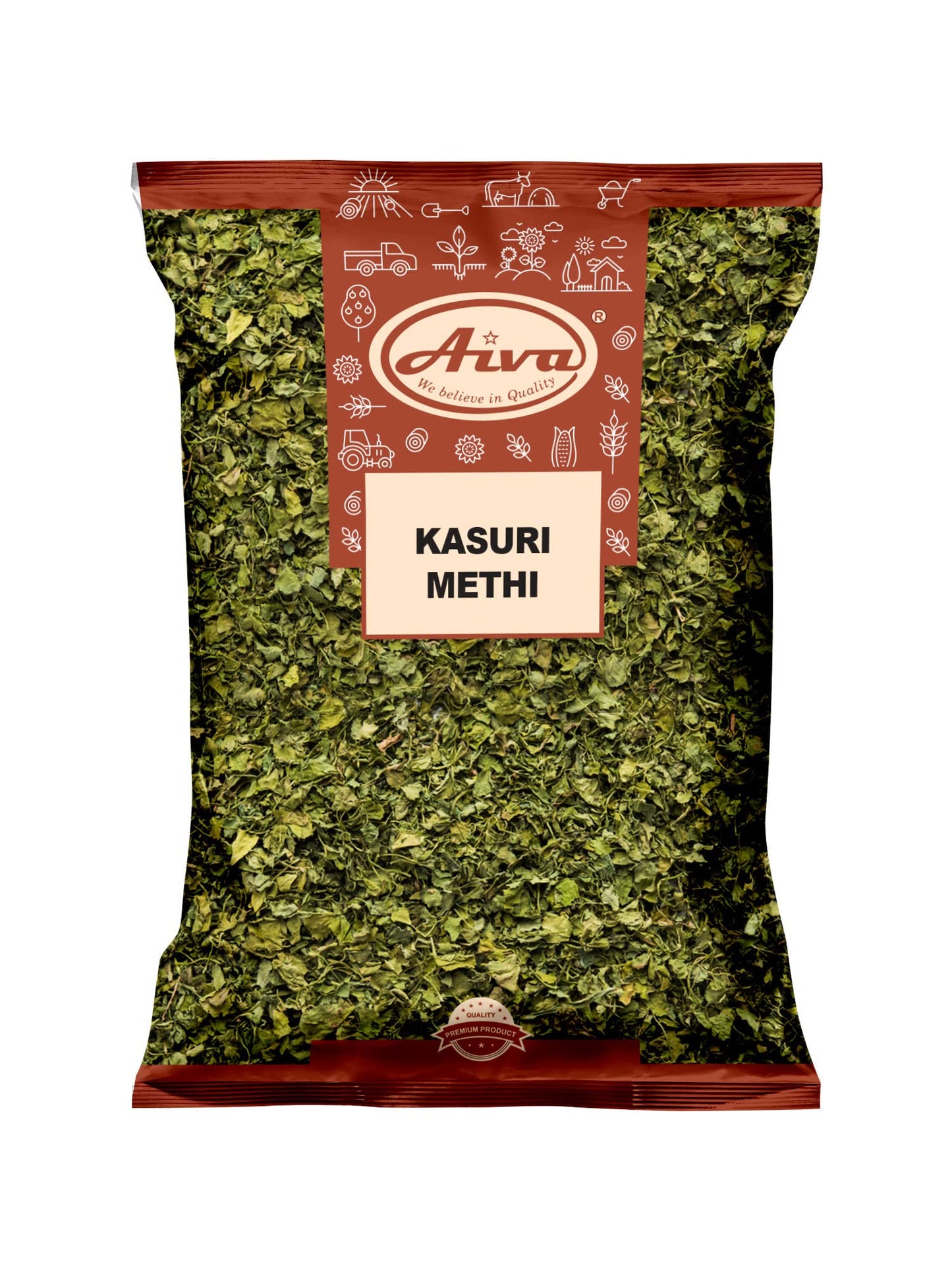 Aiva Kasuri Methi (Dried Fenugreek Leaves) | Aromatic Herb for Cooking Curry Gravies Breads Seasoning Bulk Pack | 3.5 oz (Pack Of 20)