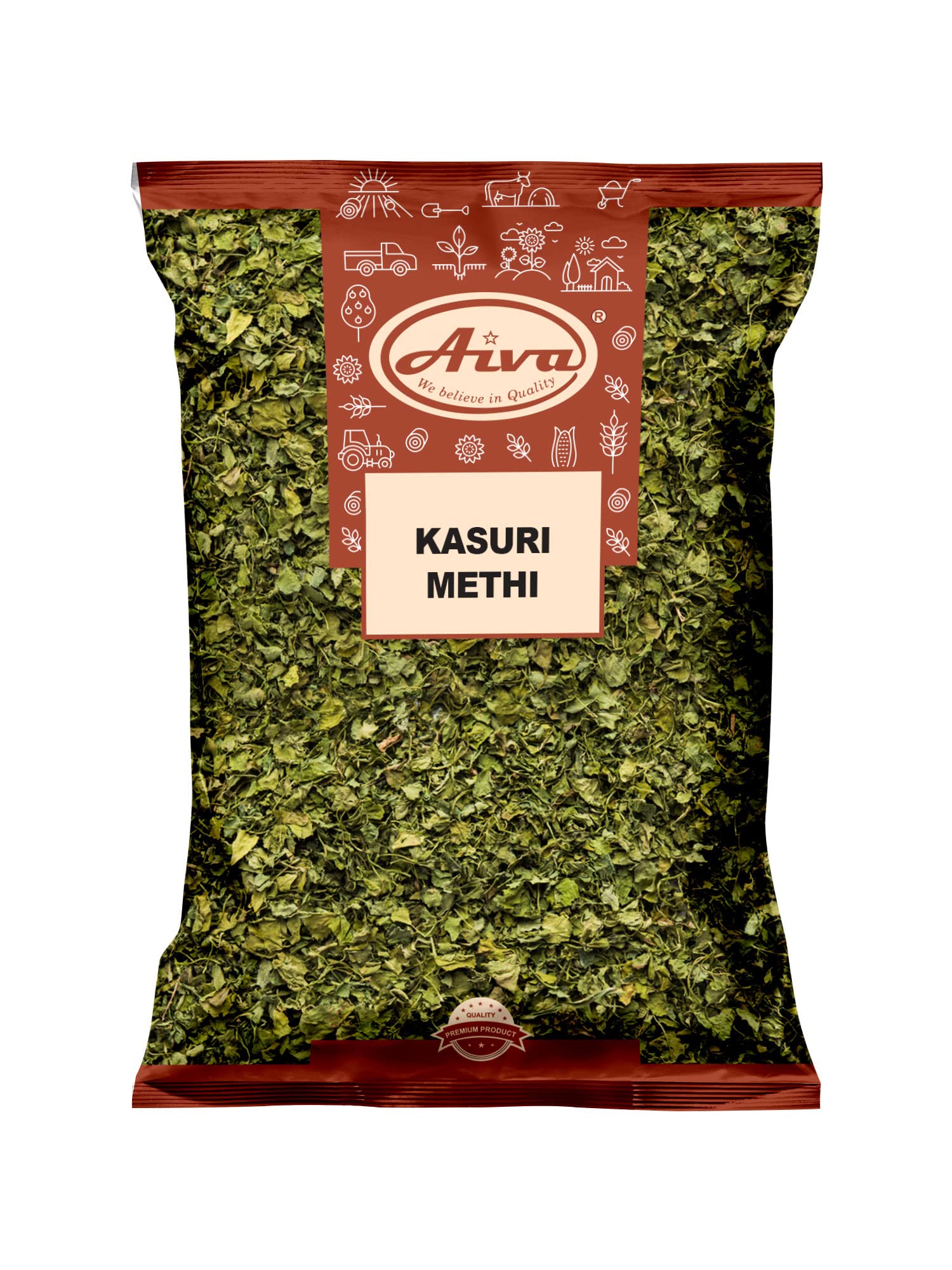Aiva Kasuri Methi (Dried Fenugreek Leaves) | Aromatic Herb for Cooking Curry Gravies Breads Seasoning Bulk Pack | 3.5 oz (Pack Of 20)