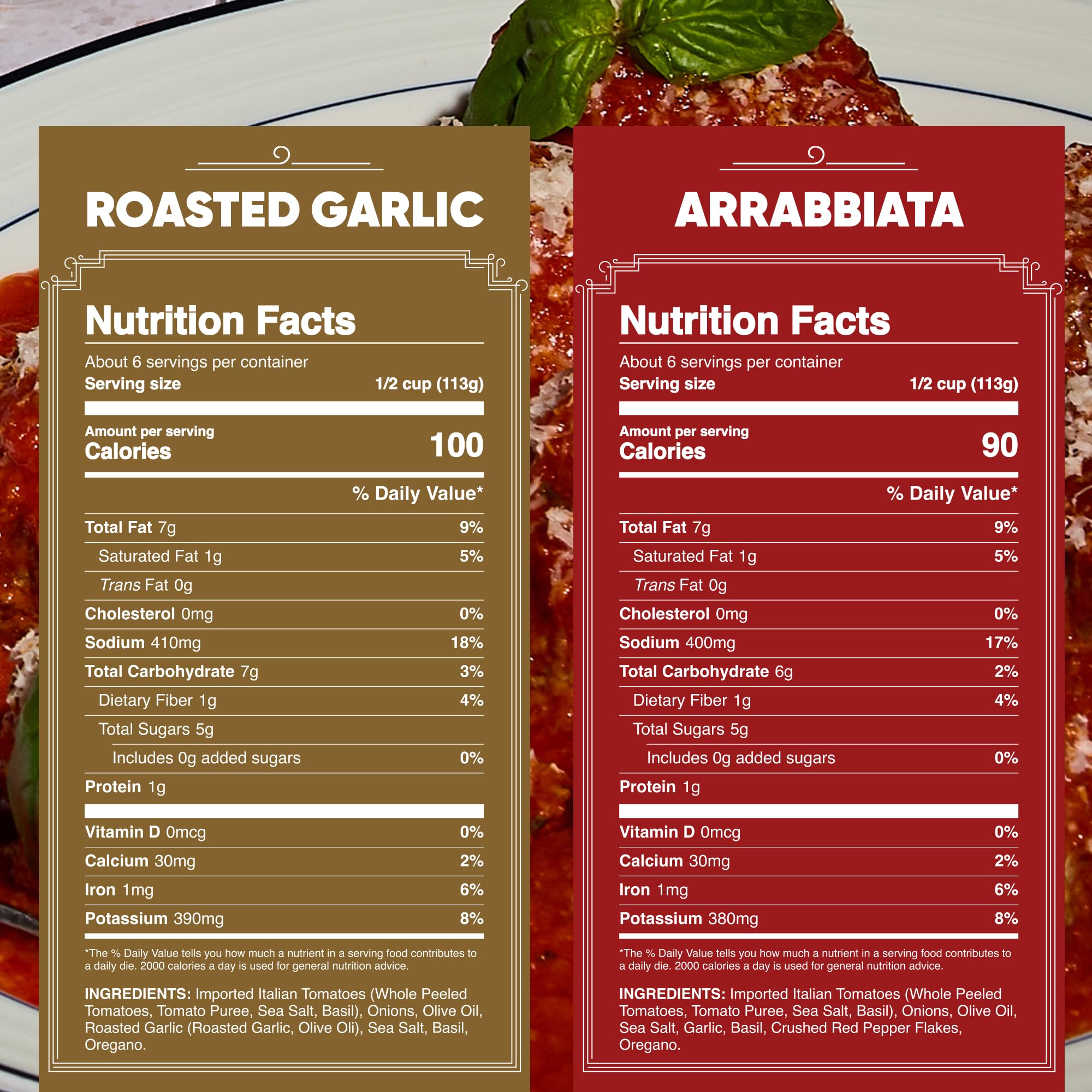 Carbone Roasted Garlic, Marinara, Arrabbiata, Tomato Basil Variety 4 Pack
