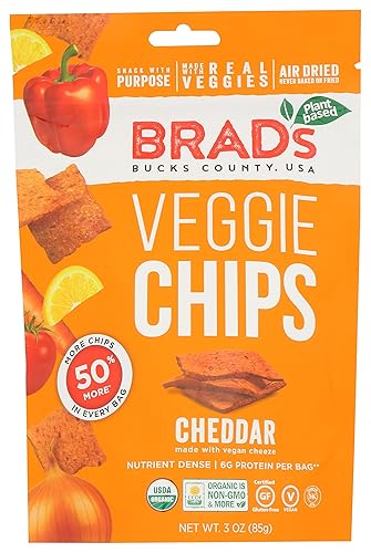 3oz Cheddar Flavor - Famous Brads Raw Chips - Vegan, Gluten Free, Natural, Healthy Snack