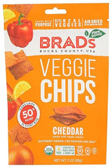 3oz Cheddar Flavor - Famous Brads Raw Chips - Vegan, Gluten Free, Natural, Healthy Snack