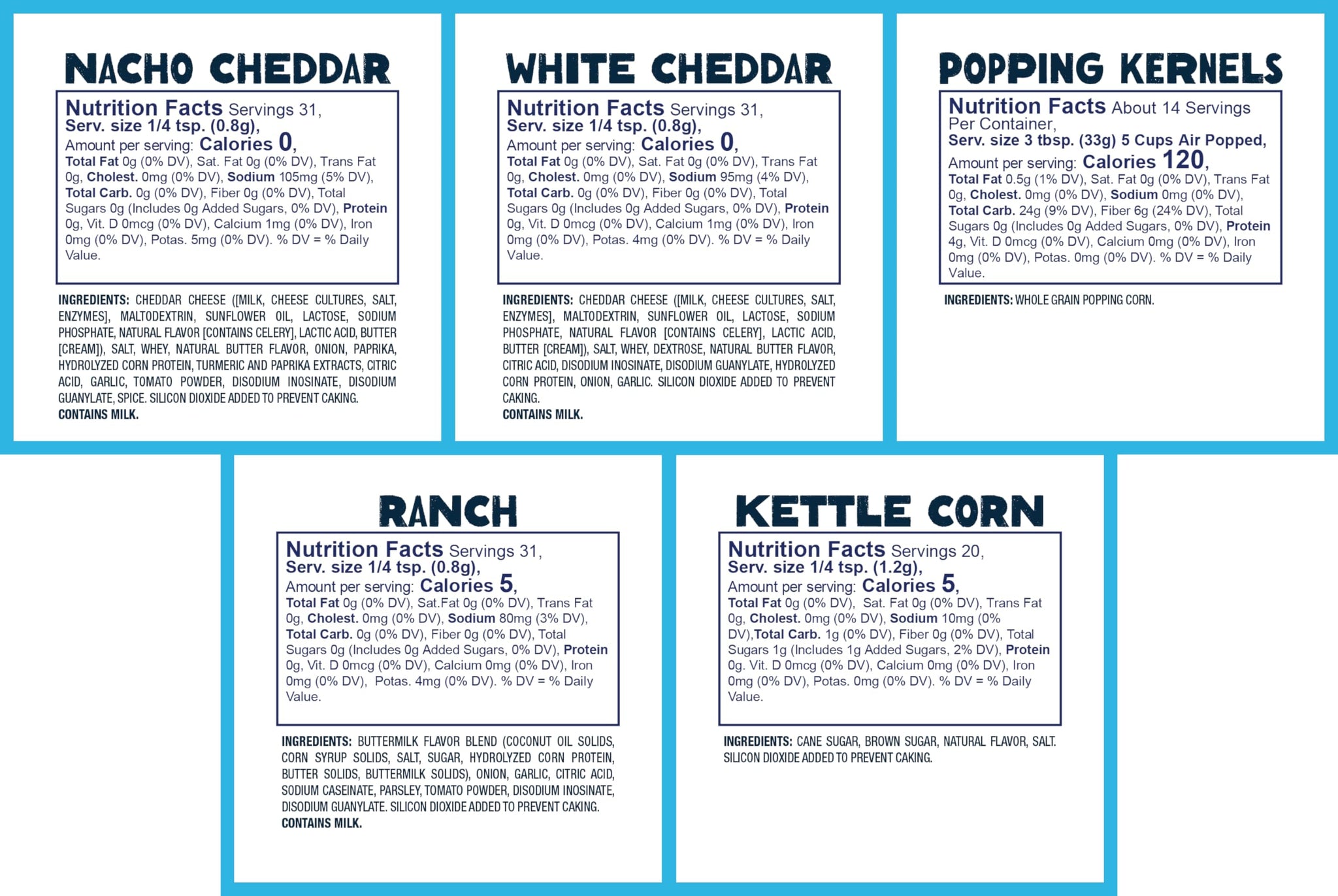 Kernel Season's Movie Night Supplies, Popcorn and Seasoning Party Pack, 4 Flavor Variety Pack