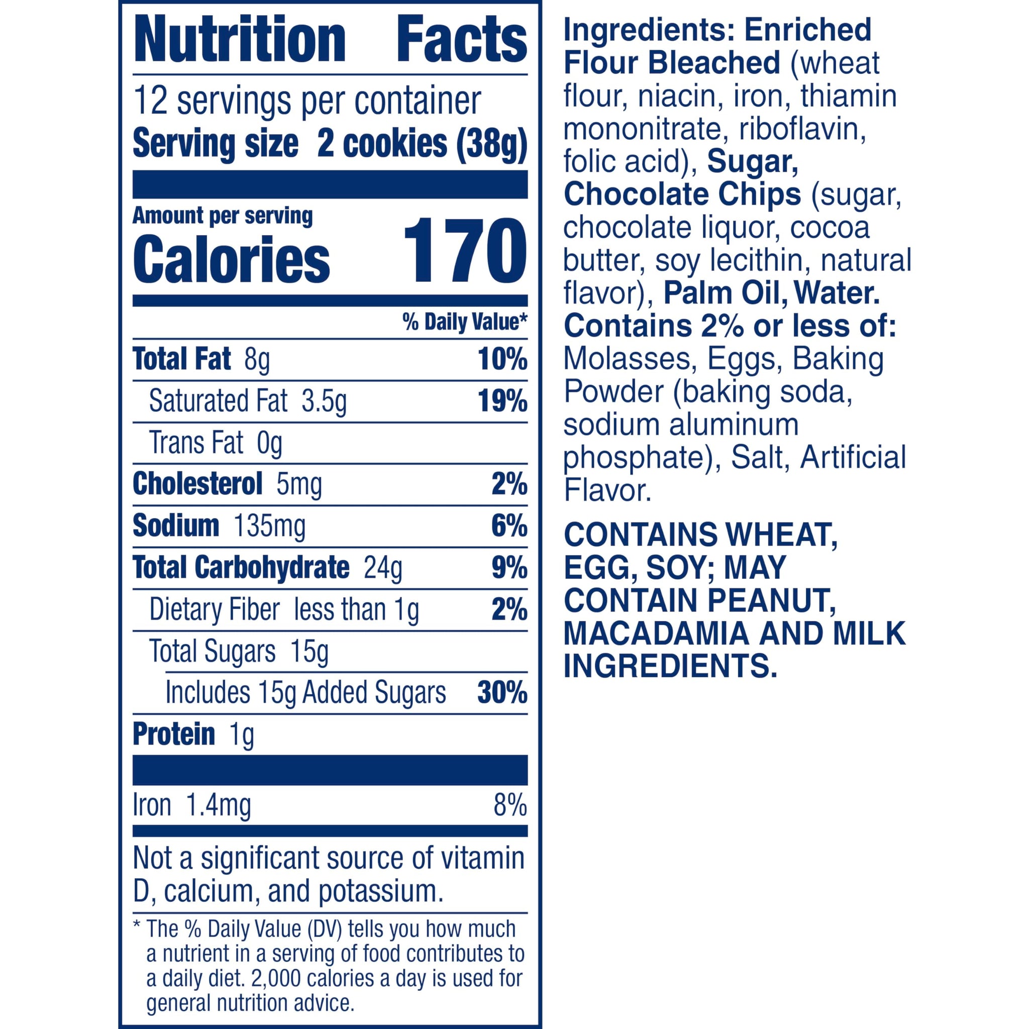 Pillsbury Ready to Bake Chocolate Chip Cookie Dough, Makes 24 Cookies, 16 oz