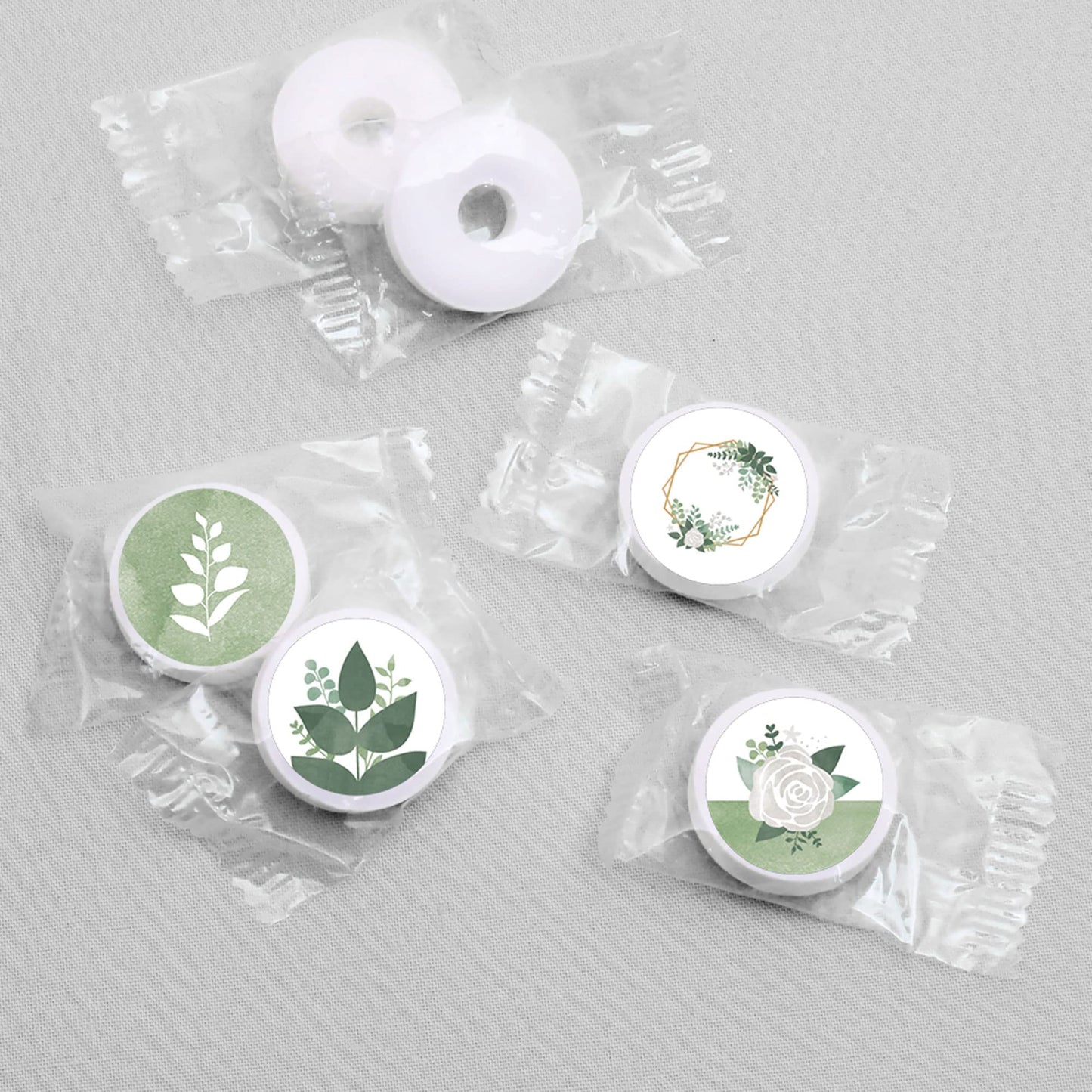 Big Dot of Happiness Boho Botanical - Greenery Party Round Candy Sticker Favors - Labels Fit Chocolate Candy (1 Sheet of 108)