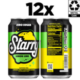 Starry Zero Sugar Lemon Lime Soda, 12 Fl Oz Cans (Pack of 12)