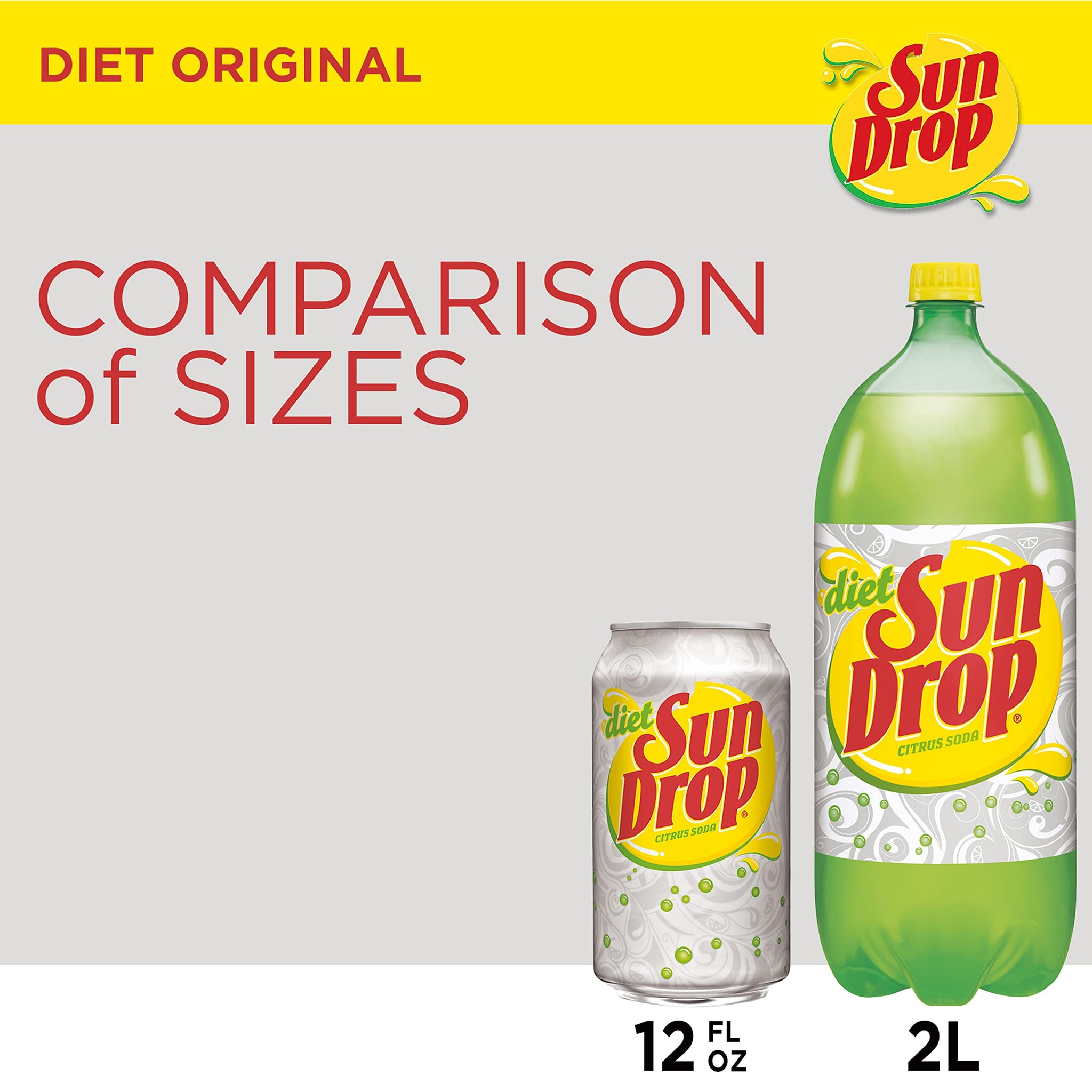 Diet Sun Drop Citrus Soda, 2 Liter Bottle