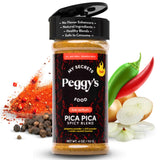My Secrets Peggy's Food Pica Pica Spicy Blend - Premium Gourmet Seasoning with Jalapeño, Chili, and Scotch Bonnet Pepper - All-Purpose Heat