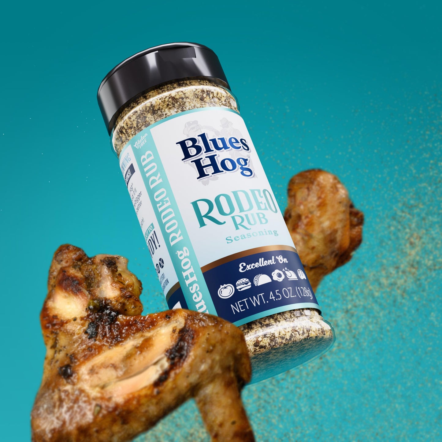 Blues Hog Rodeo Rub Seasoning, Bold All-Purpose Dry Rub, All-Natural, Gluten-Free, Made in the USA, 4.5 oz