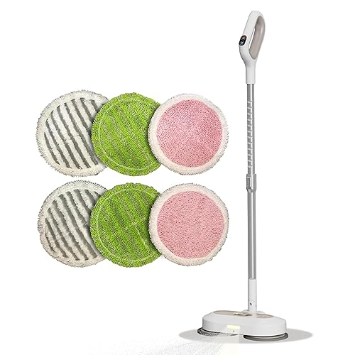Impecca Electric Mop, Cordless Spinning Mop with Dual Motor with LED Headlights, 3-Set of Spin mops Water Tank for Multi-Surface, Self-Propelled