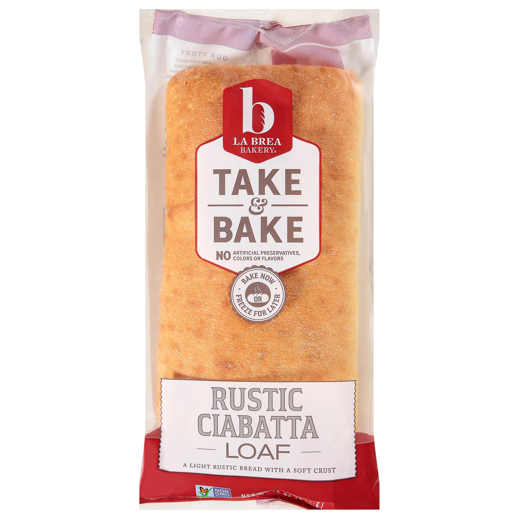 La Brea Bakery Take & Bake Rustic Ciabatta Loaf, 12 oz (Frozen)