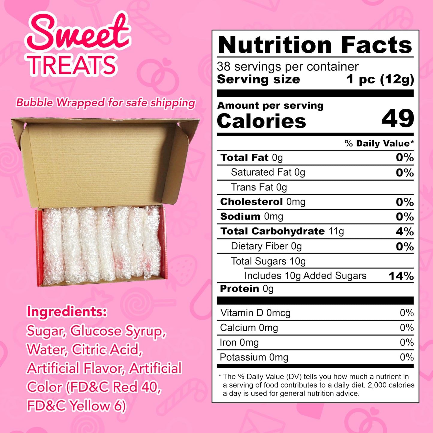 4E's Novelty 38 Pack Valentines Day Heart Shaped Lollipops Bulk Individually Wrapped, Strawberry & Cream Flavored, Suckers for School Valentines Party