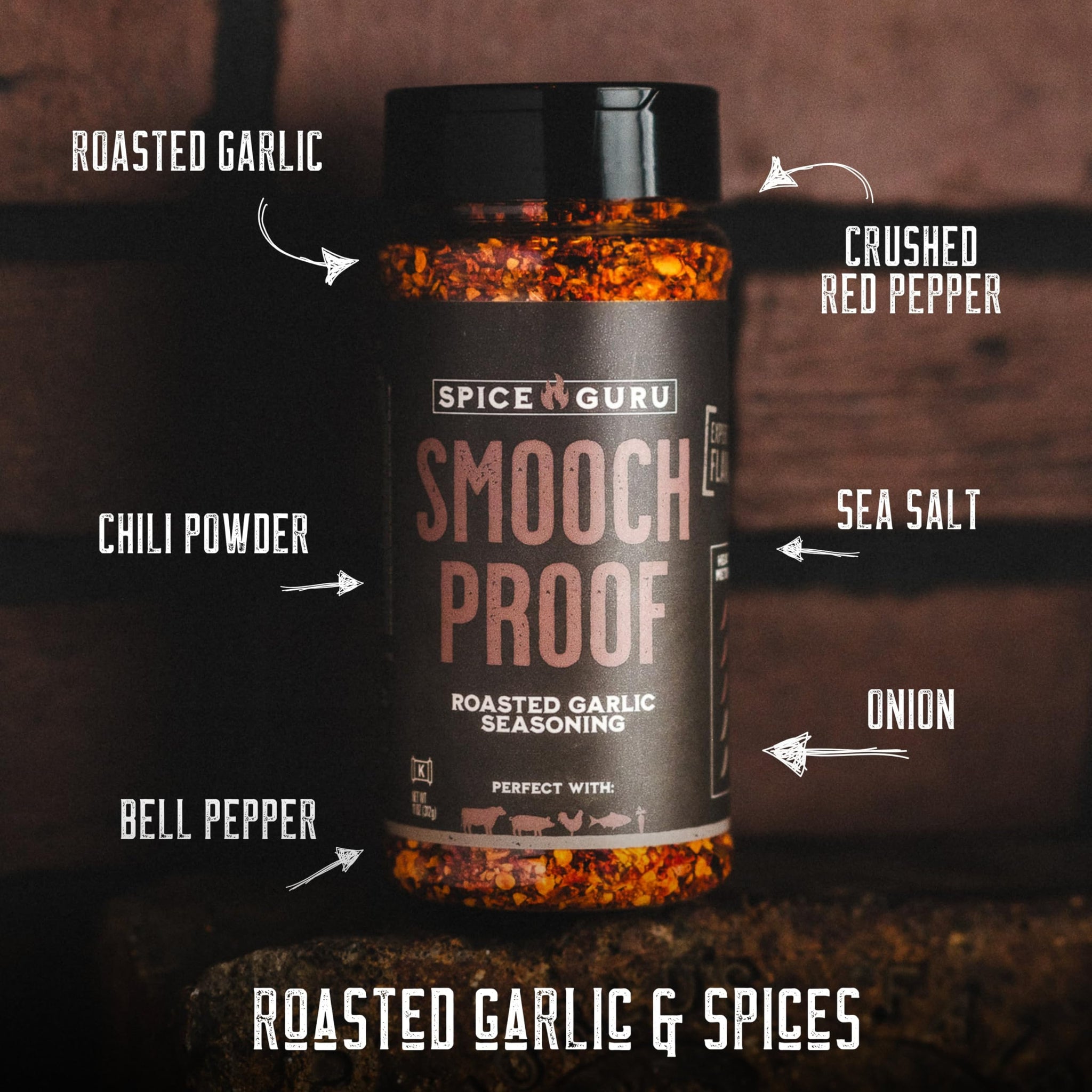 Spice Guru Smooch Proof BBQ Rub - Gifts for Men Who Cook, Gifts for Dad, Men Gifts, Dad Birthday Gift - Spices and Seasonings Sets - Steak Seasoning