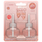 Glade PlugIns Refills Air Freshener, Scented and Essential Oils for Home and Bathroom, Champagne Cheers, 1.34 Oz, 2 Count