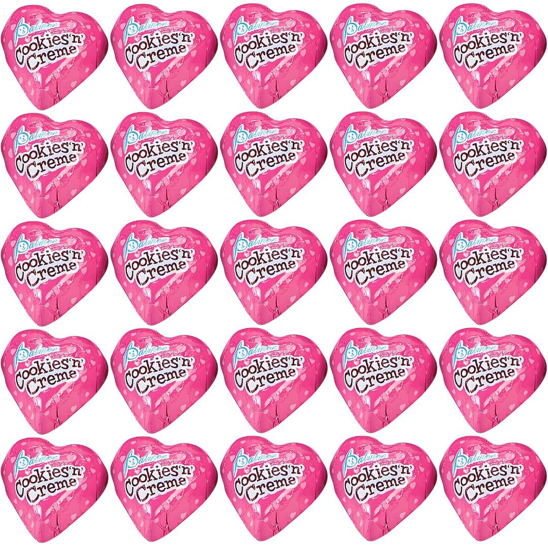 Palmer Cookies & Cream Heart Chocolates (Pack of 1128) - Sweet & Delicious Treats - Perfect for Valentine's Day, Christmas, Birthdays & More