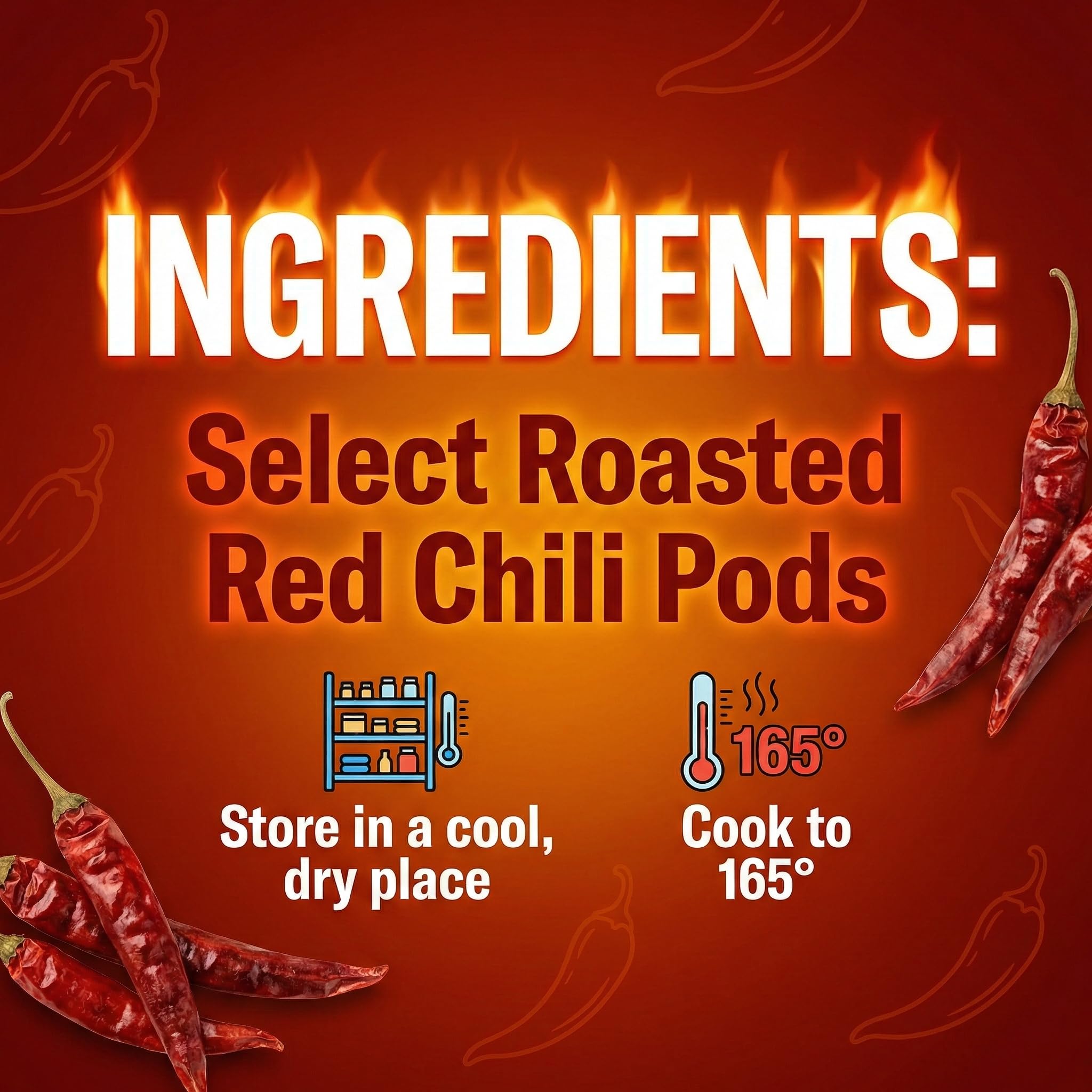 Barker's Dried Red Chili Pods - Extra Hot - Grown in World Famous Chili Region Hatch, NM USA - No Preservatives (3 Packs, 8 Ounces per Pack)