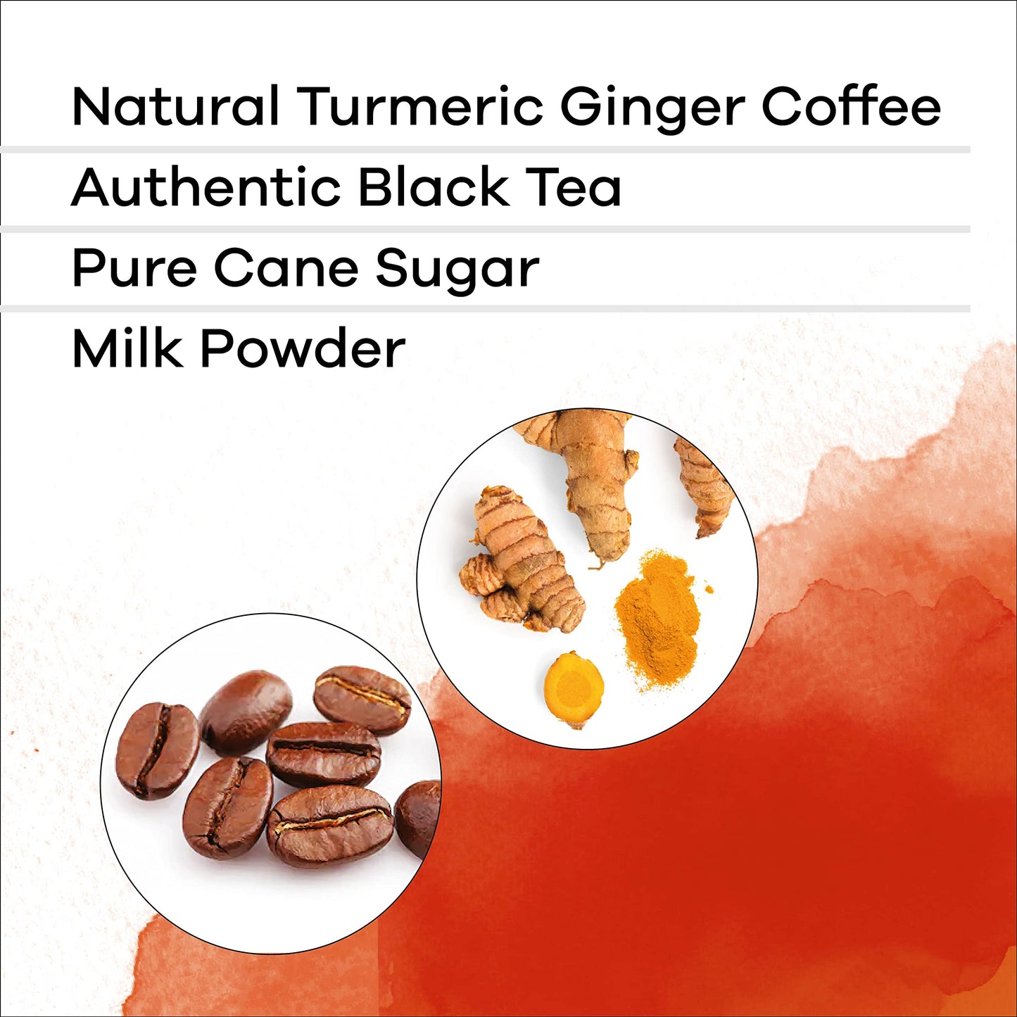 QuikCafé Instant Turmeric Ginger Coffee - 10 Count, Bold Turmeric Ginger Flavor Coupled With a Unique Coffee-Chicory Blend, No Preservatives, Just Add