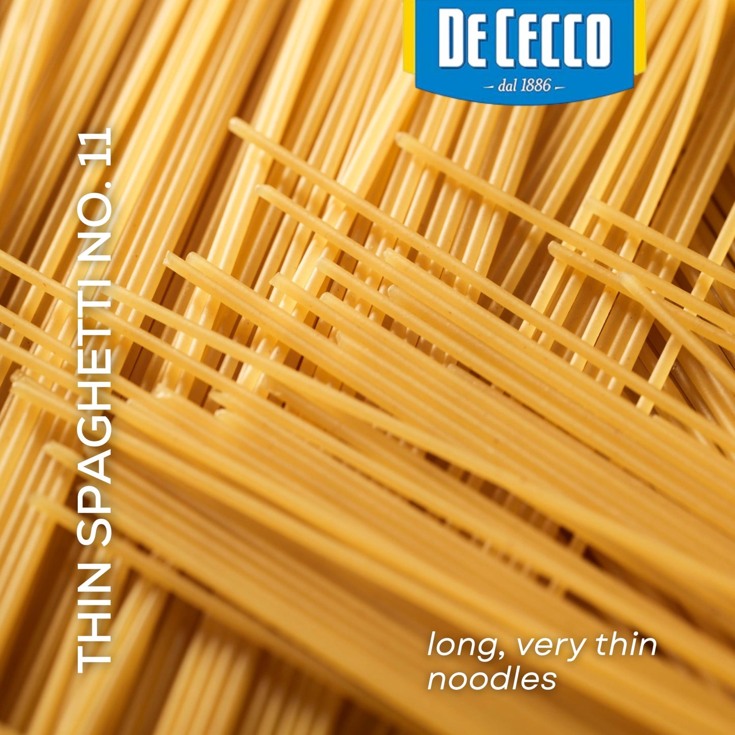 De Cecco Thin Spaghetti No. 1 Pasta, 5 Lb, Authentic, Slow Dried, Made with Durum Wheat, Versatile Pasta for Sauces & Recipes, Made in Italy