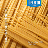 De Cecco Thin Spaghetti No. 1 Pasta, 5 Lb, Authentic, Slow Dried, Made with Durum Wheat, Versatile Pasta for Sauces & Recipes, Made in Italy
