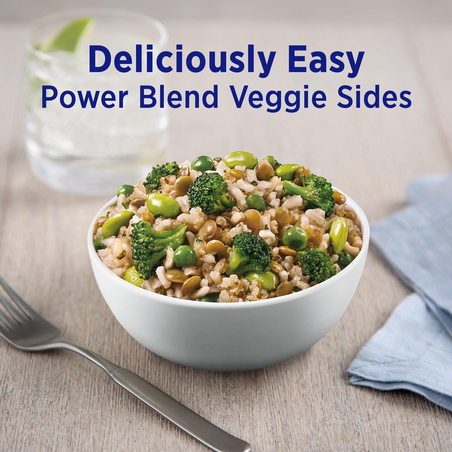 Birds Eye California Style Power Blend, Convenient Frozen Sides with Brown Rice and Frozen Vegetables, 10.8 OZ Bag
