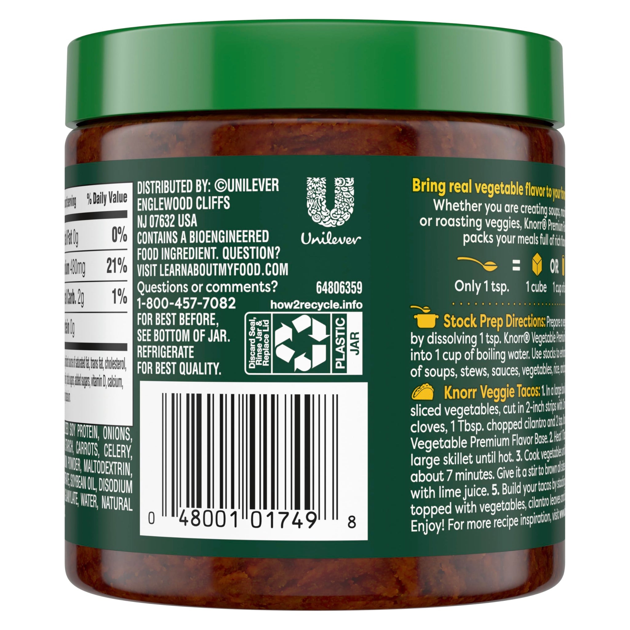 Knorr Premium Flavor Base Vegetable Versatile & Easy to Use 11 OZ