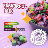 Bubblegum - 12 OZ Bag - Chewing Gum for Kids- Grape, Apple, Watermelon - Individually Wrapped - Great for Party Favors, Goody Bags, Pinata Stuffer